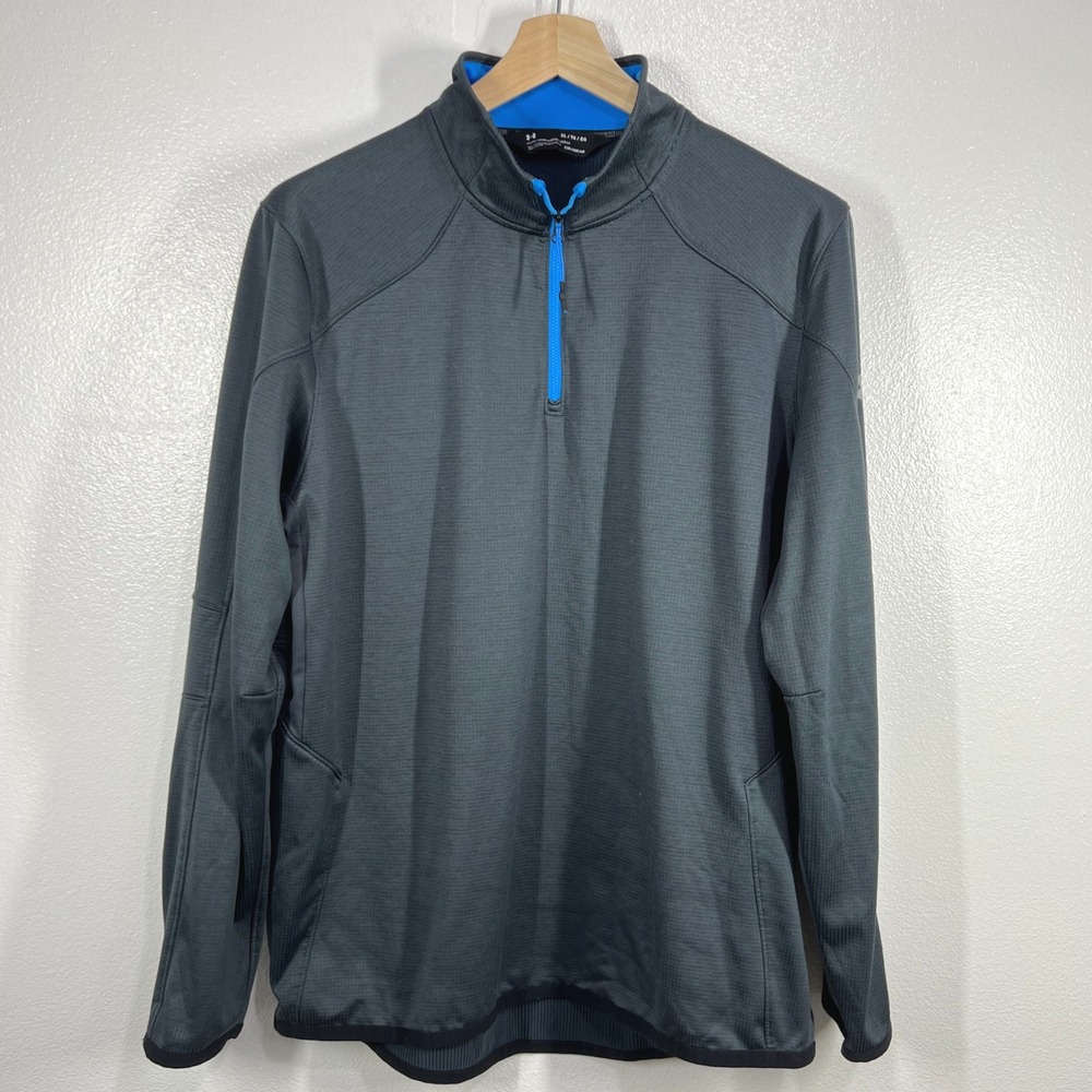 Under Armour ColdGear Reactor Pullover Fitted 1/4‎ Zip Gray XL Athletic Outdoors